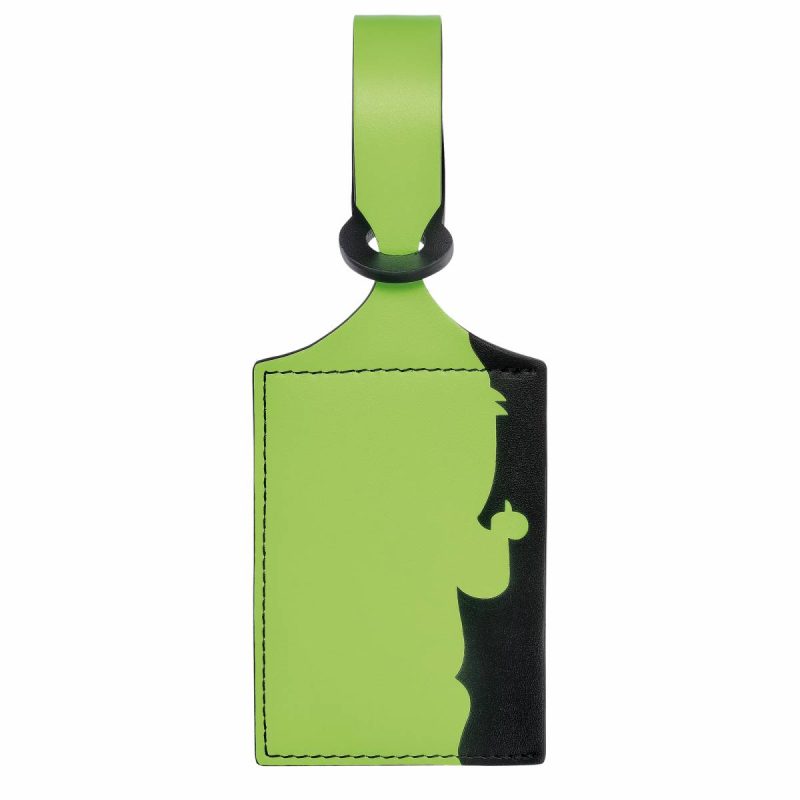 Lgp Travel Luggage Tag Green Light - Leather Longchamp Travel Accessories Women Green Light