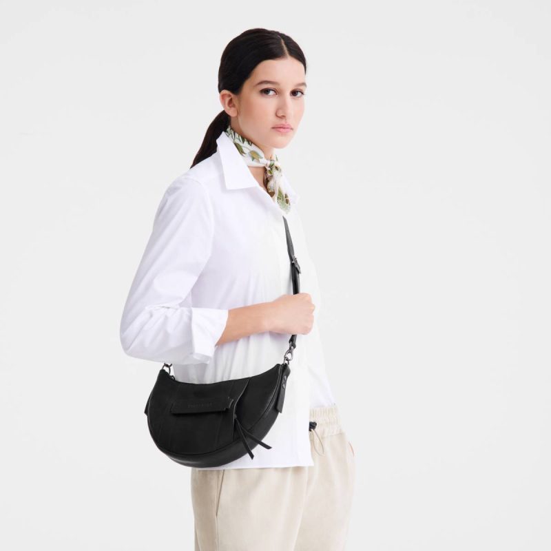 Longchamp 3D S Crossbody Bag Black - Leather Leather Bags Women Black - Image 2