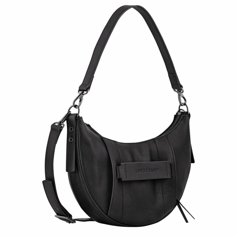Longchamp 3D S Crossbody Bag Black - Leather Leather Bags Women Black - Image 3