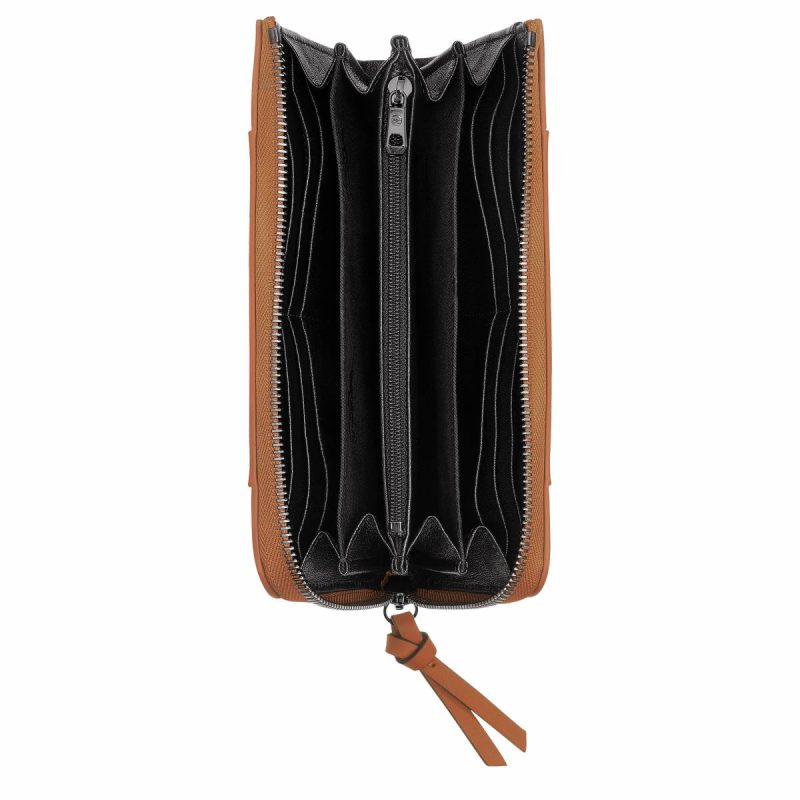 Longchamp 3D Zip Around Wallet Natural - Leather Leather Wallets Women Natural - Image 2