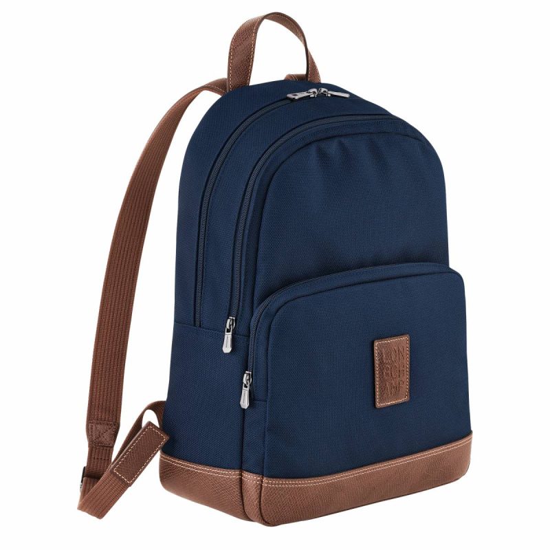 Longchamp Backpacks Blue Boxford Backpack Blue - Recycled Canvas Men - Image 2