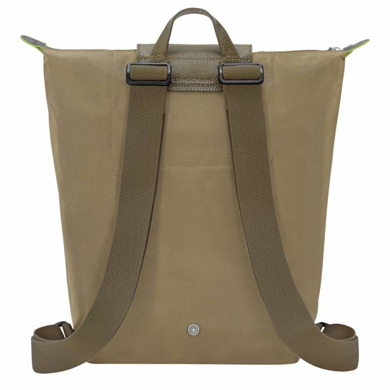 Longchamp Backpacks Women Le Pliage Green M Backpack Artichoke - Canvas Artichoke - Image 3