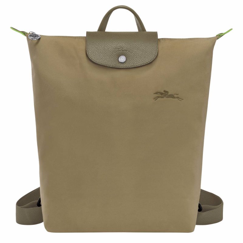Longchamp Backpacks Women Le Pliage Green M Backpack Artichoke - Canvas Artichoke