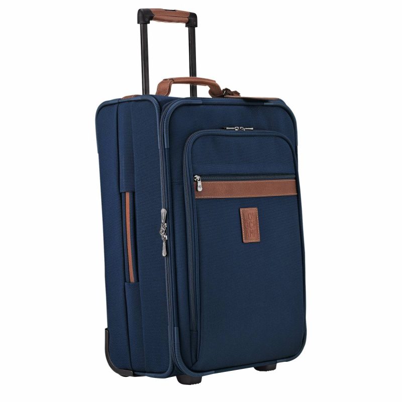 Longchamp Blue Women Suitcases Boxford M Carry-On Blue - Recycled Canvas - Image 2
