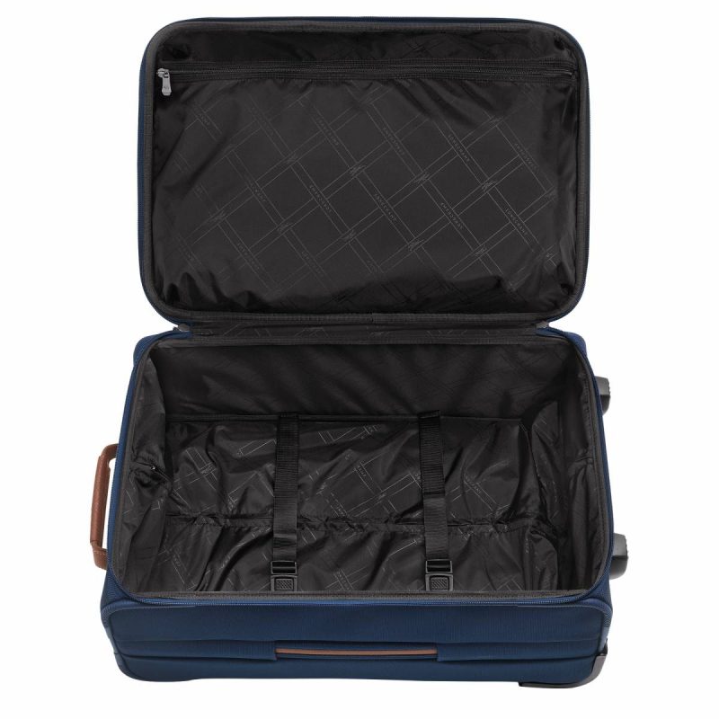 Longchamp Blue Women Suitcases Boxford M Carry-On Blue - Recycled Canvas - Image 3