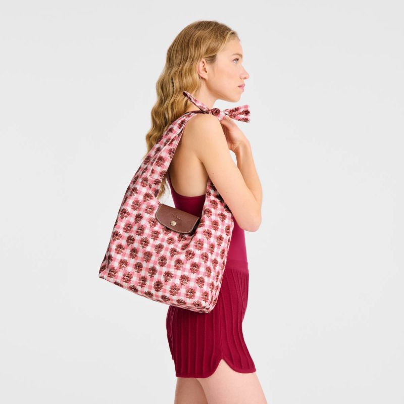 Longchamp Blush Women Le Pliage Collection M Shoulder Bag Blush - Canvas Shoulder Bags - Image 2