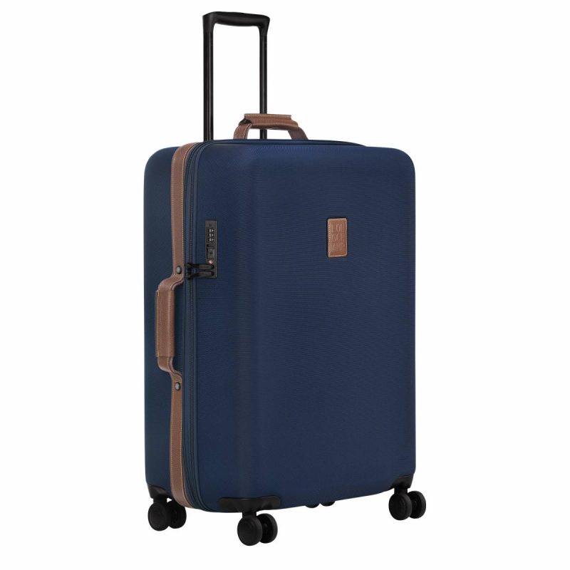 Longchamp Boxford L Suitcase Blue - Recycled Canvas Blue Women Suitcases - Image 2