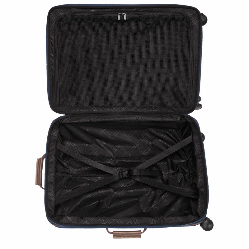 Longchamp Boxford L Suitcase Blue - Recycled Canvas Blue Women Suitcases - Image 3