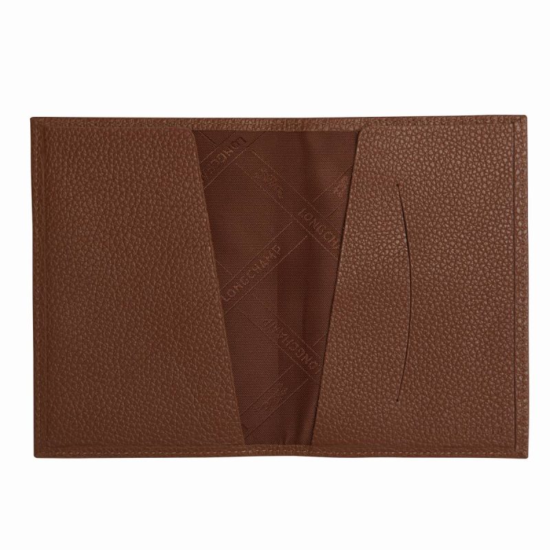 Longchamp Caramel Pouches & Cases Le Foulonné Passport Cover Caramel - Leather Women - Image 2