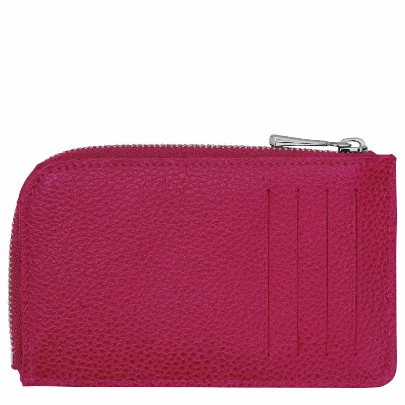 Longchamp Cardholders & Coin Purses Beetroot Women Le Foulonné Card Holder Beetroot - Leather - Image 2