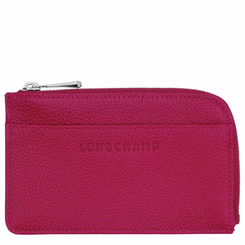 Longchamp Cardholders & Coin Purses Beetroot Women Le Foulonné Card Holder Beetroot - Leather