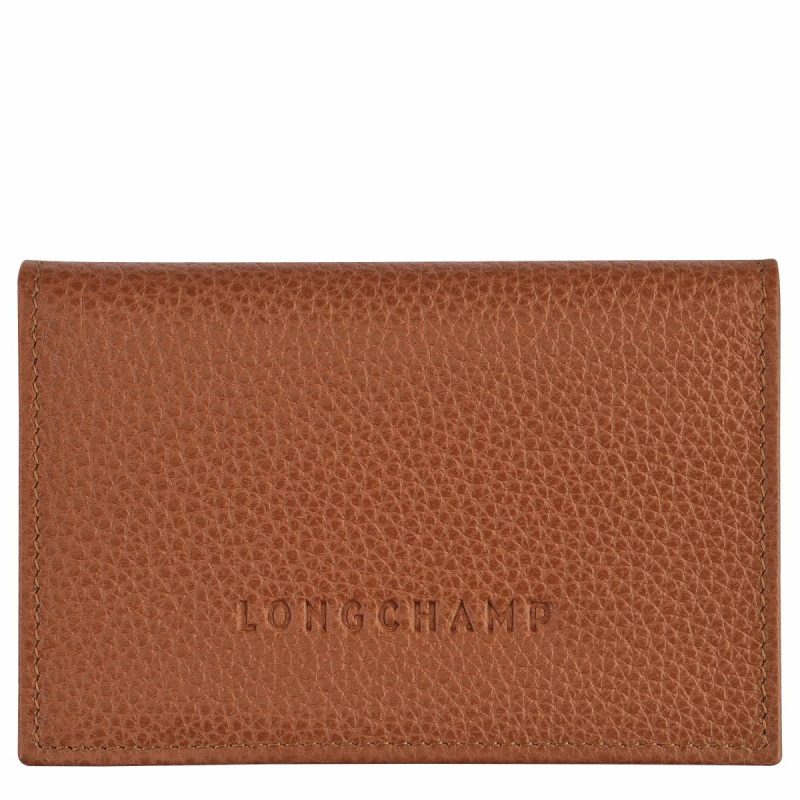 Longchamp Cardholders & Coin Purses Caramel Women Le Foulonné Card Holder Caramel - Leather