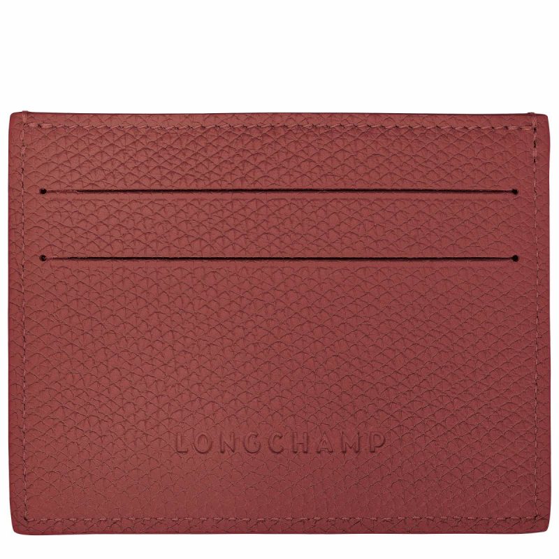 Longchamp Cardholders & Coin Purses Le Roseau Card Holder Chestnut - Leather Chestnut Women - Image 2