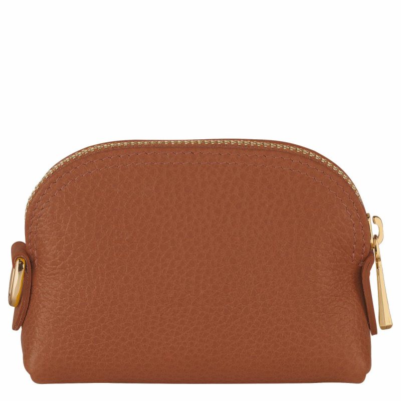 Longchamp Cardholders & Coin Purses Women Le Foulonné Coin Purse Caramel - Leather Caramel - Image 2