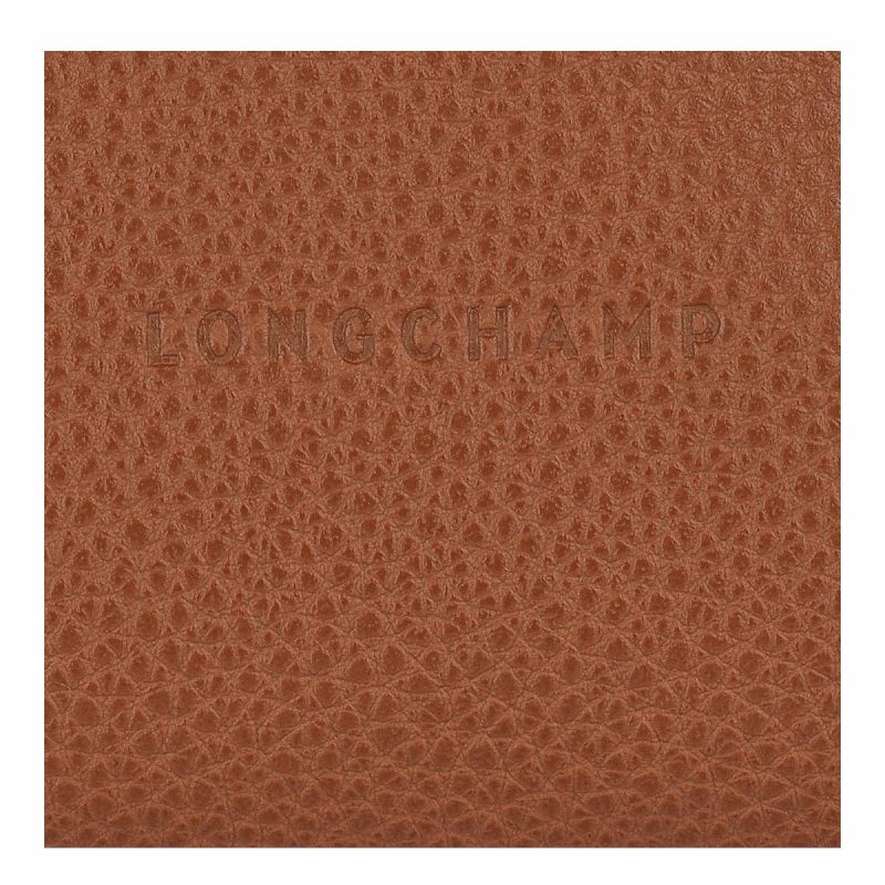 Longchamp Cardholders & Coin Purses Women Le Foulonné Coin Purse Caramel - Leather Caramel - Image 4