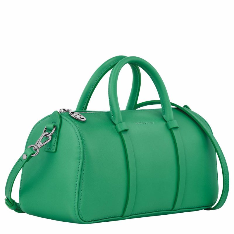Longchamp Daylong M Handbag Green - Leather Women Green Leather Bags - Image 3