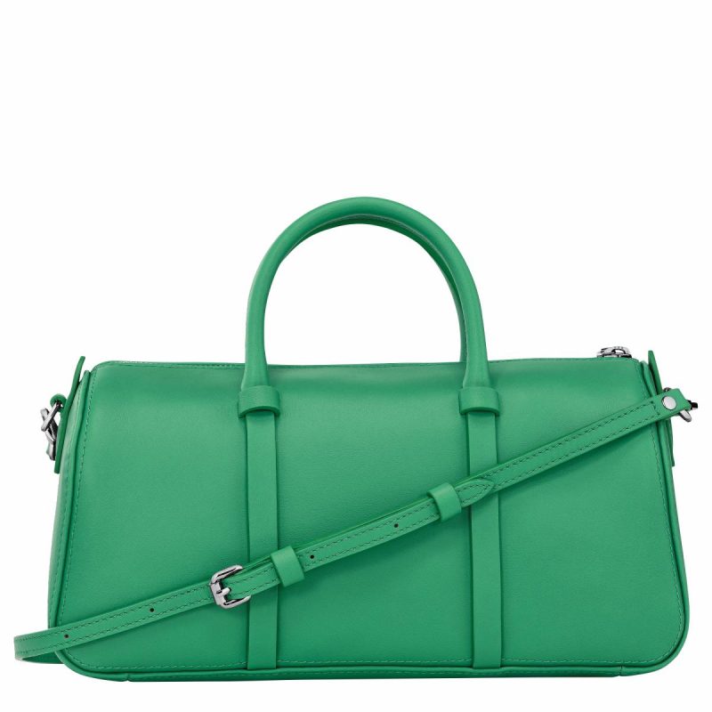 Longchamp Daylong M Handbag Green - Leather Women Green Leather Bags - Image 4