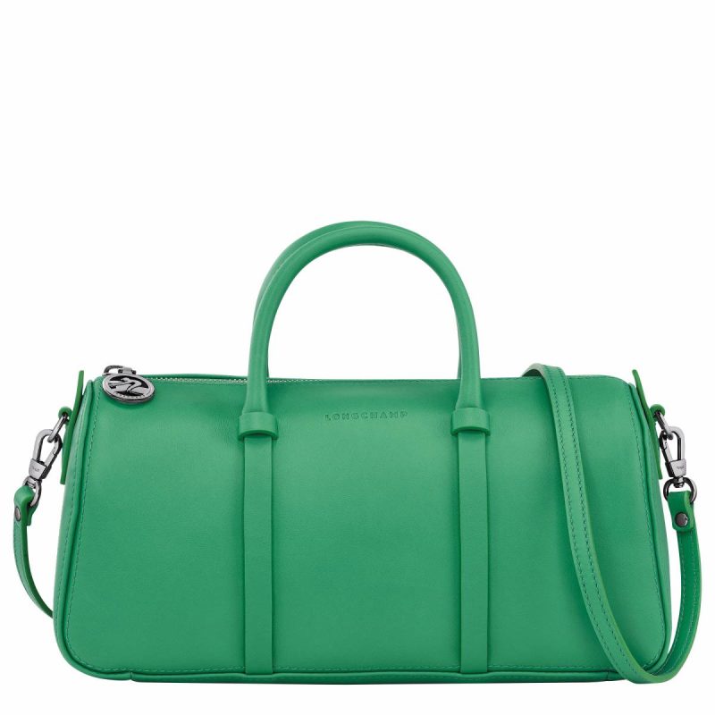Longchamp Daylong M Handbag Green - Leather Women Green Leather Bags