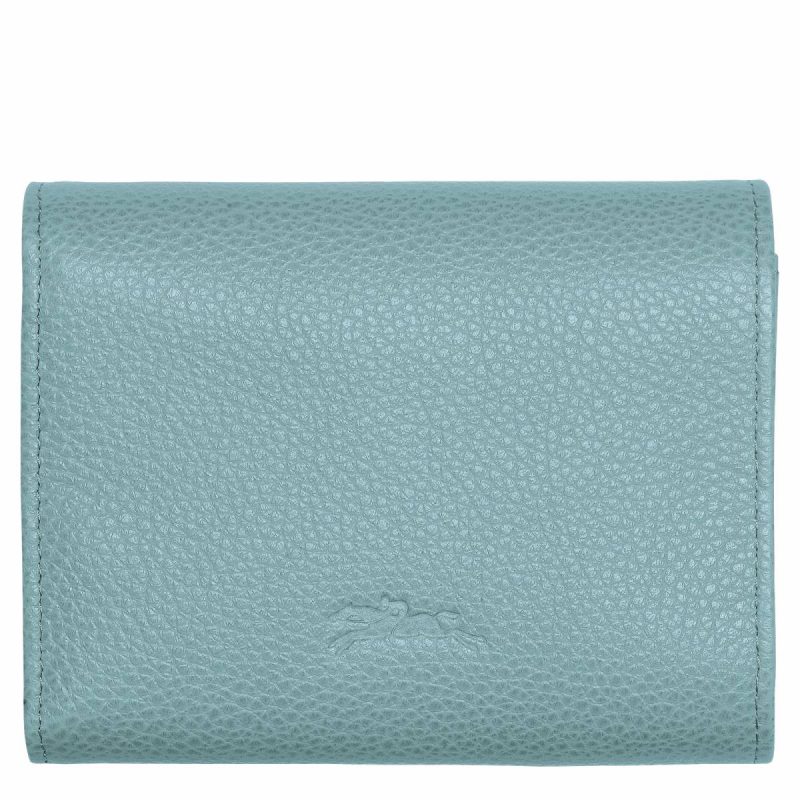 Longchamp Eucalyptus Le Foulonné Wallet Eucalyptus - Leather Leather Wallets Women - Image 2