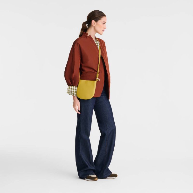 Longchamp Ginger Leather Bags Women Le Roseau S Crossbody Bag Ginger - Leather - Image 2