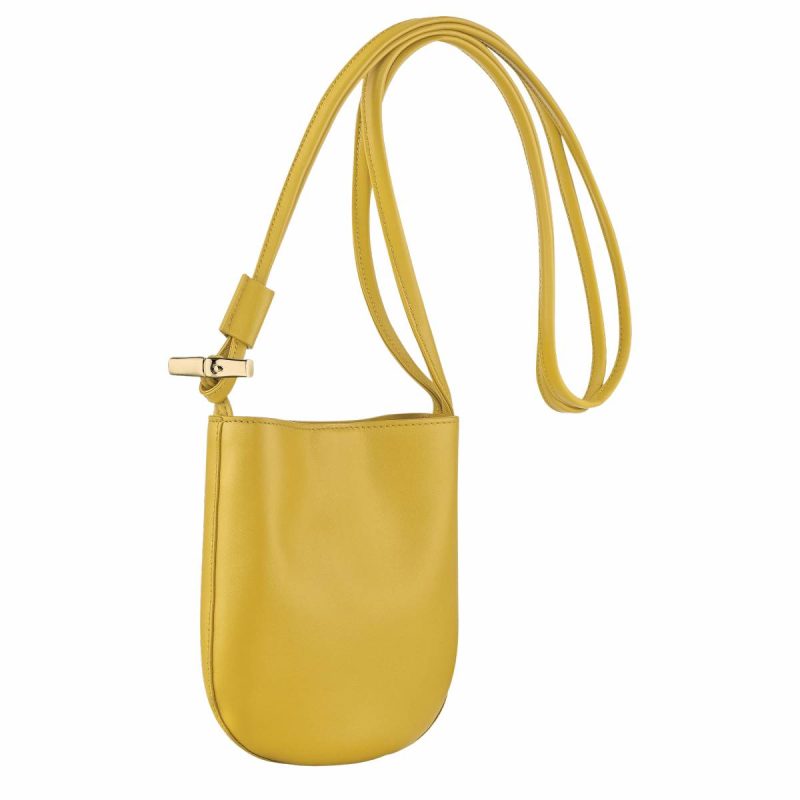 Longchamp Ginger Leather Bags Women Le Roseau S Crossbody Bag Ginger - Leather - Image 3
