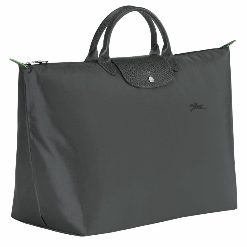 Longchamp Graphite Women Travel Bags Le Pliage Green L Travel Bag Graphite - Recycled Canvas - Image 2