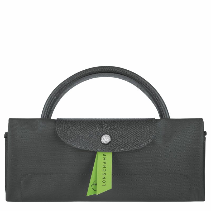 Longchamp Graphite Women Travel Bags Le Pliage Green L Travel Bag Graphite - Recycled Canvas - Image 5