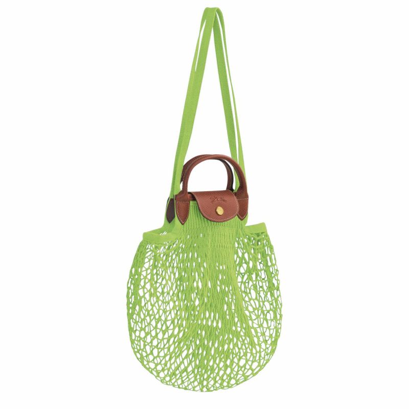 Longchamp Handbags Women Green Light Le Pliage Filet L Mesh Bag Green Light - Canvas - Image 3