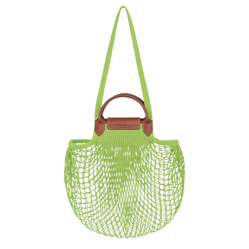 Longchamp Handbags Women Green Light Le Pliage Filet L Mesh Bag Green Light - Canvas - Image 4
