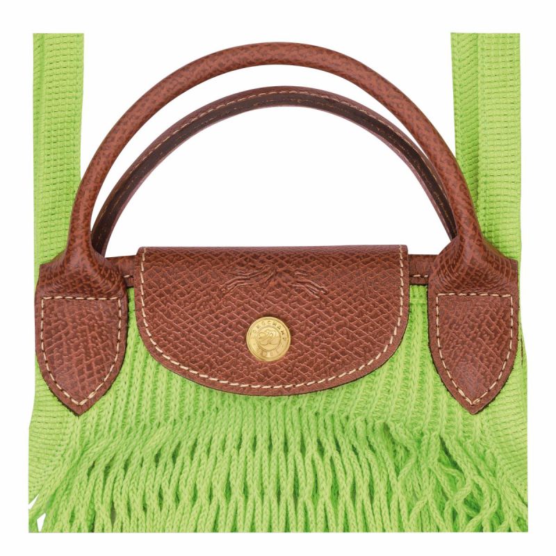 Longchamp Handbags Women Green Light Le Pliage Filet L Mesh Bag Green Light - Canvas - Image 5