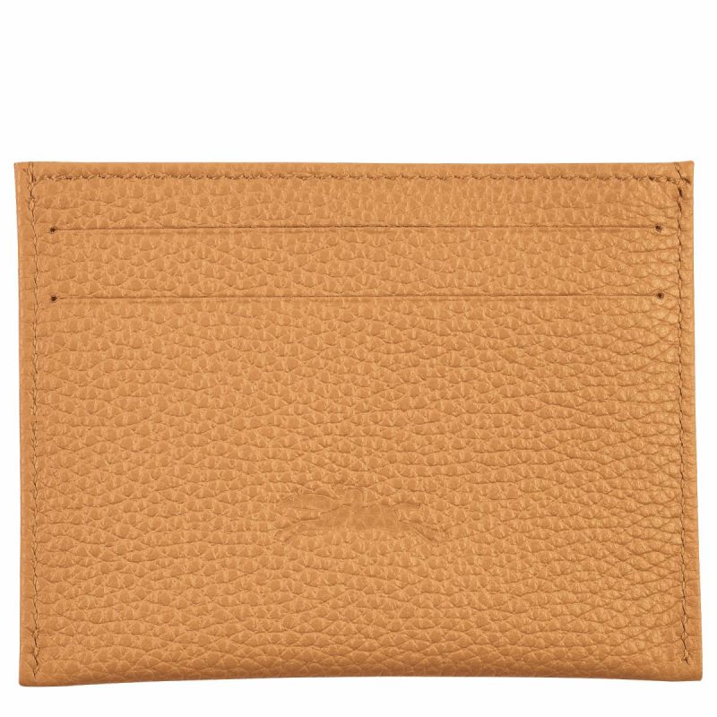 Longchamp Le Foulonné Card Holder Walnut - Leather Walnut Cardholders & Coin Purses Women - Image 2