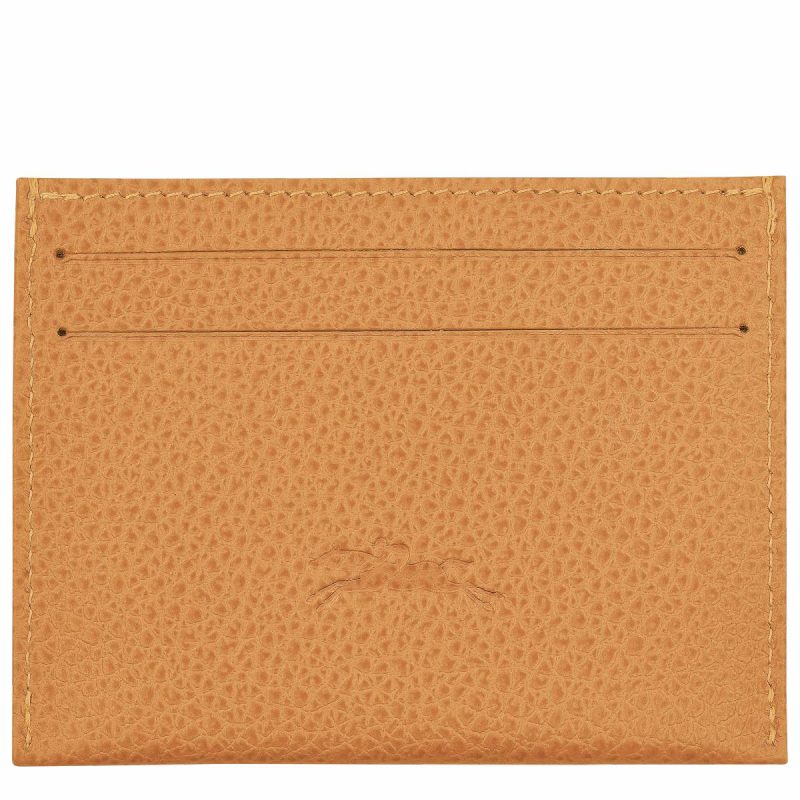Longchamp Le Foulonné Card Holder Walnut - Leather Walnut Cardholders & Coin Purses Women - Image 3