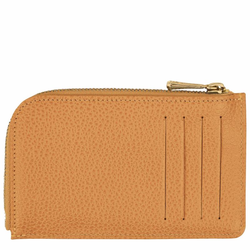 Longchamp Le Foulonné Card Holder Walnut - Leather Women Walnut Cardholders & Coin Purses - Image 2
