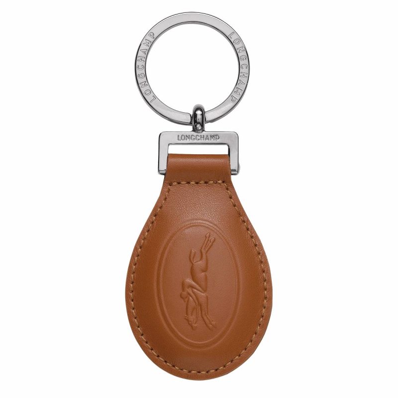 Longchamp Le Foulonné Key-Rings Caramel - Leather Caramel Keyrings Women