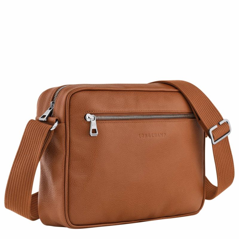 Longchamp Le Foulonné M Camera Bag Caramel - Leather Leather Bags Caramel Men - Image 3
