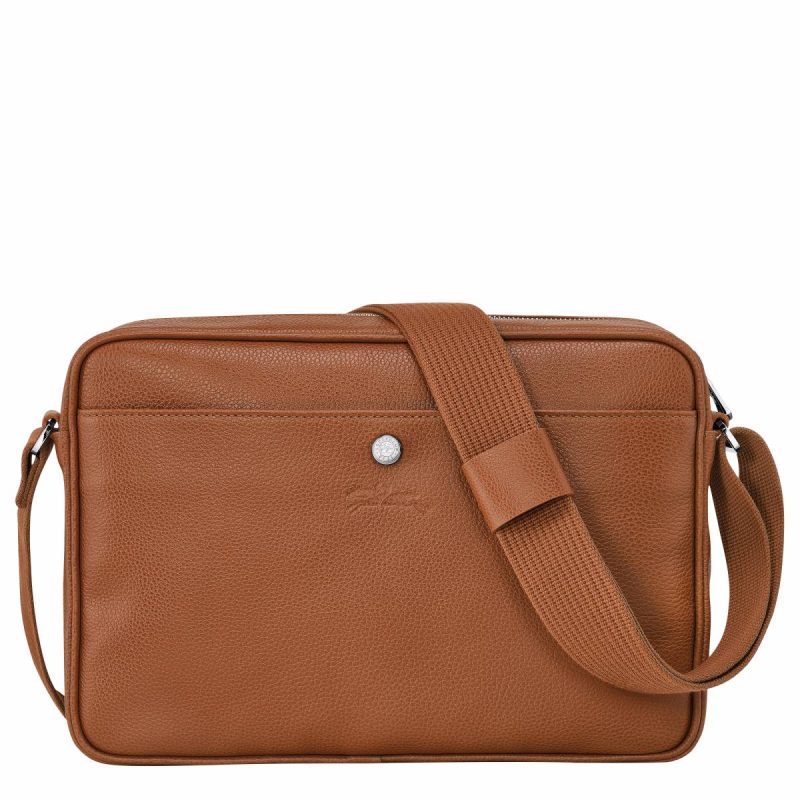 Longchamp Le Foulonné M Camera Bag Caramel - Leather Leather Bags Caramel Men - Image 4