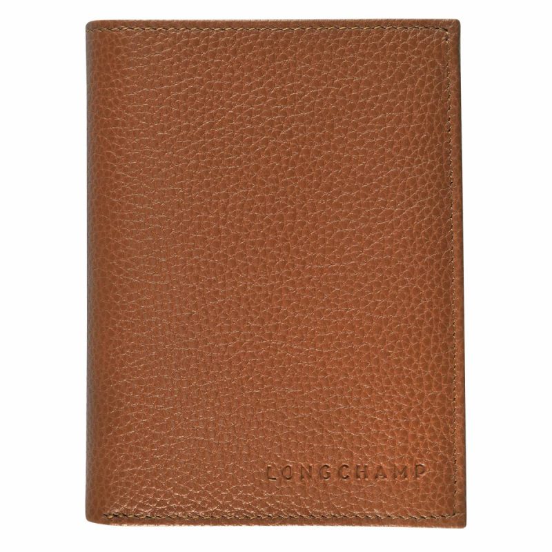Longchamp Le Foulonné Wallet Caramel - Leather Caramel Women Wallets