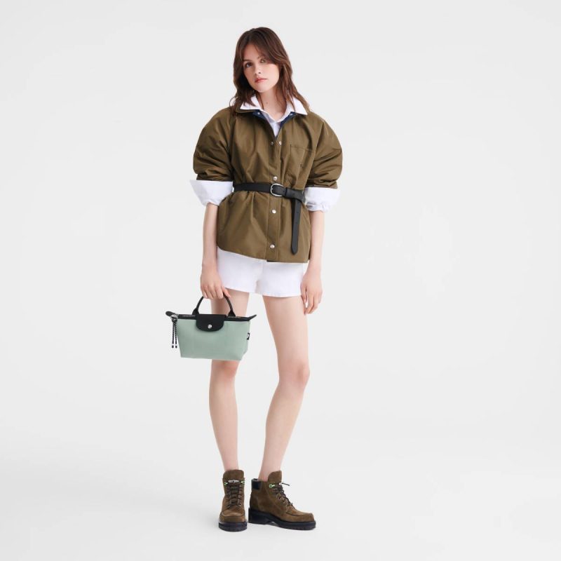 Longchamp Le Pliage Energy Pouch Vervain - Recycled Canvas Pouches & Cases Vervain Women