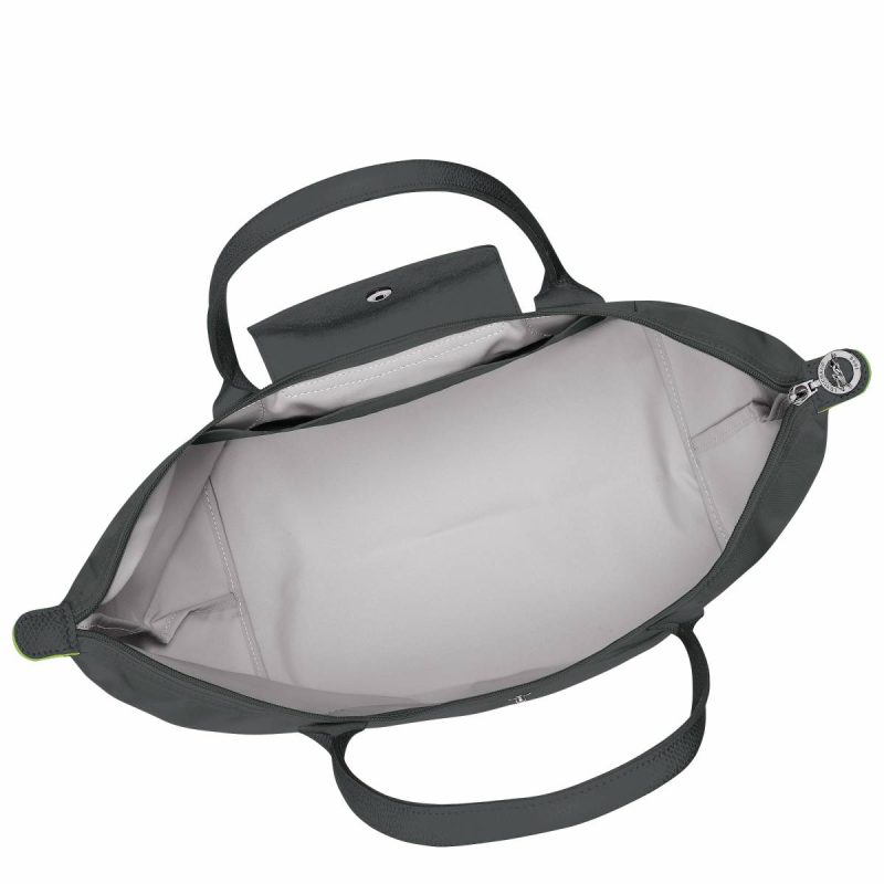 Longchamp Le Pliage Green L Tote Bag Graphite - Recycled Canvas Graphite Women Shoulder Bags - Image 4