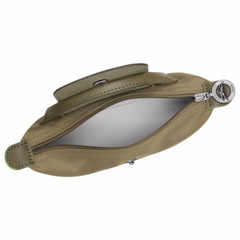 Longchamp Le Pliage Green Pouch With Handle Artichoke - Recycled Canvas Pouches & Cases Artichoke Women - Image 4