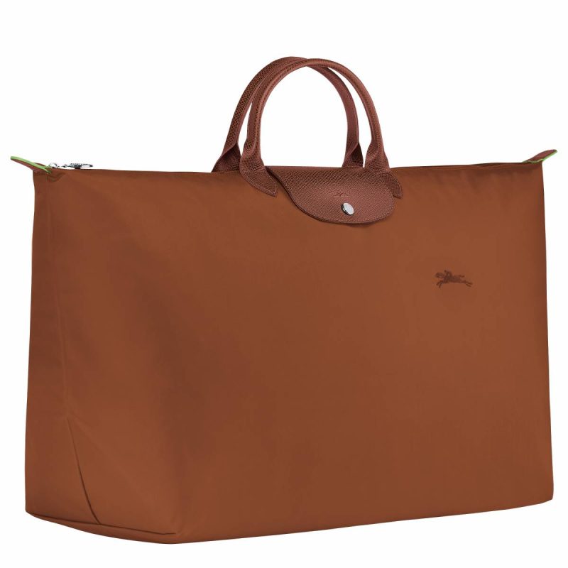 Longchamp Le Pliage Green Xl Travel Bag Cognac - Recycled Canvas Travel Bags Women Cognac - Image 2