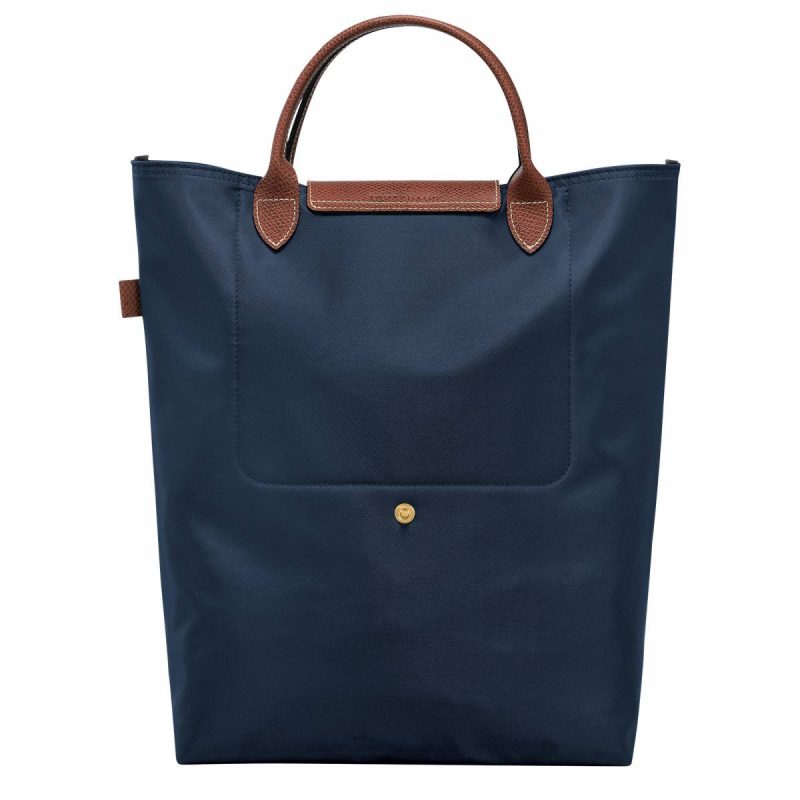 Longchamp Le Pliage Original M Tote Bag Navy - Canvas Handbags Women Navy - Image 4