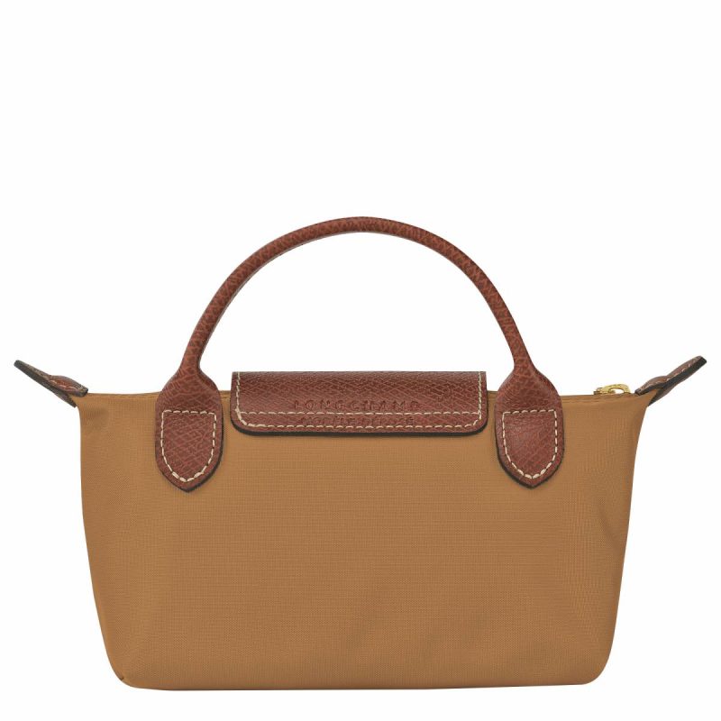 Longchamp Le Pliage Original Pouch With Handle Fawn - Recycled Canvas Fawn Pouches & Cases Women - Image 3