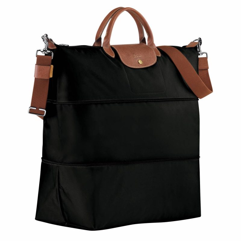 Longchamp Le Pliage Original Travel Bag Expandable Black - Recycled Canvas Travel Bags Black Women - Image 2