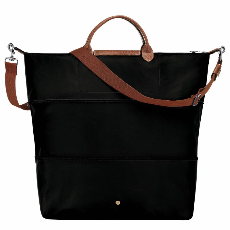 Longchamp Le Pliage Original Travel Bag Expandable Black - Recycled Canvas Travel Bags Black Women - Image 3