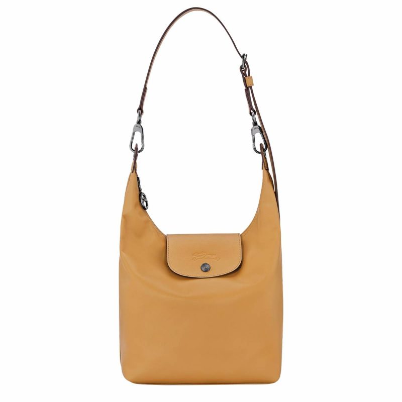 Longchamp Le Pliage Xtra M Shoulder Bag Honey - Leather Leather Bags Honey Women