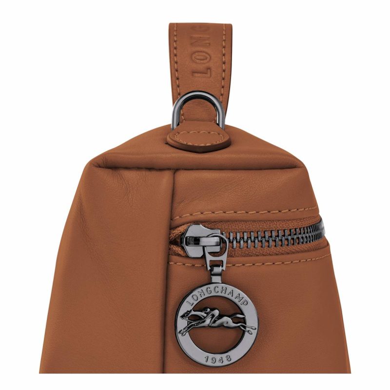 Longchamp Le Pliage Xtra Xs Vanity Cognac - Leather Leather Bags Cognac Women - Image 5