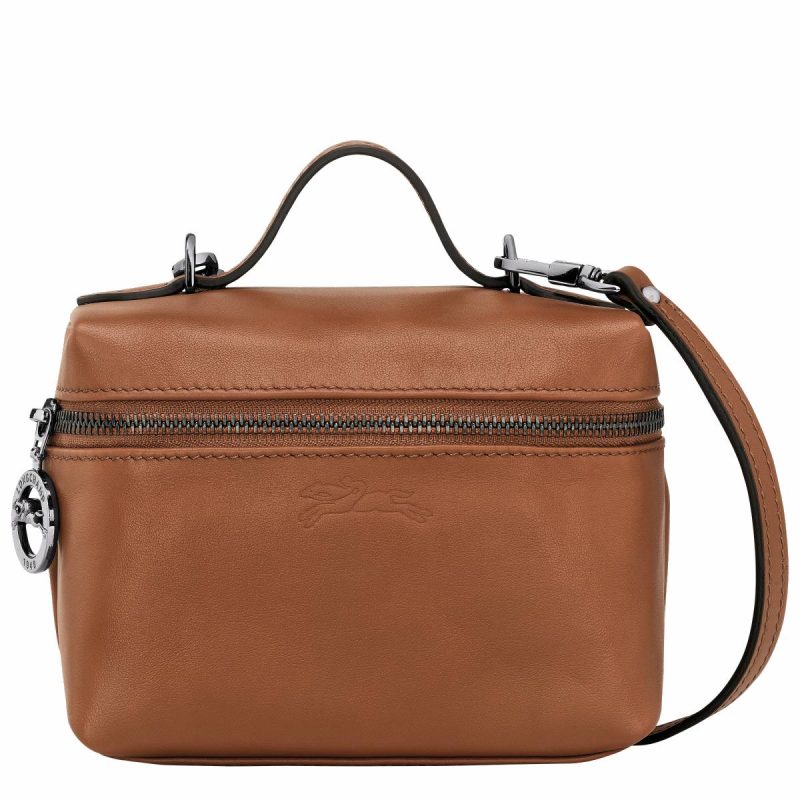 Longchamp Le Pliage Xtra Xs Vanity Cognac - Leather Leather Bags Cognac Women