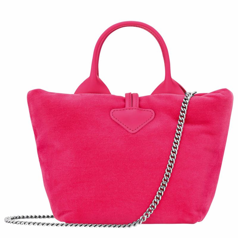 Longchamp Le Roseau Xs Handbag Pink - Canvas Pink Mini Bags Women - Image 4