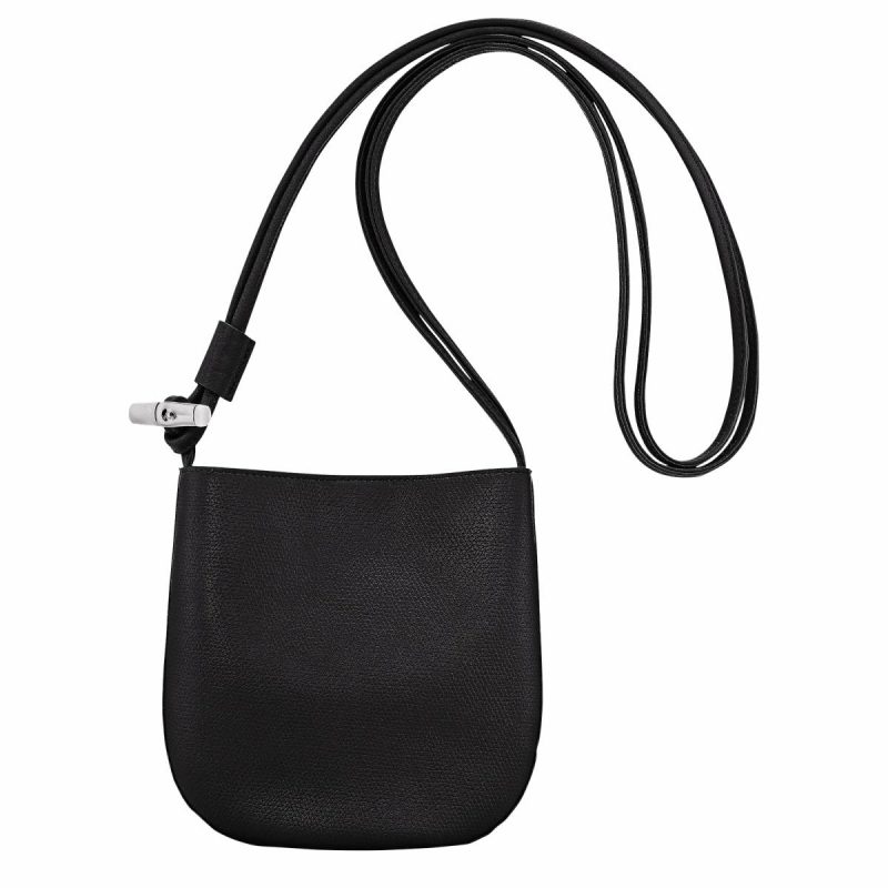 Longchamp Leather Bags Black Le Roseau S Crossbody Bag Black - Leather Women